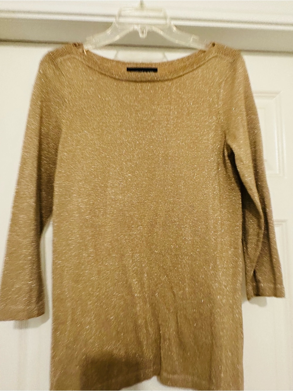 Jones New York Metallic Gold Knit Top